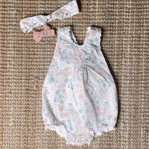 dylan & abby floral babygirl romper